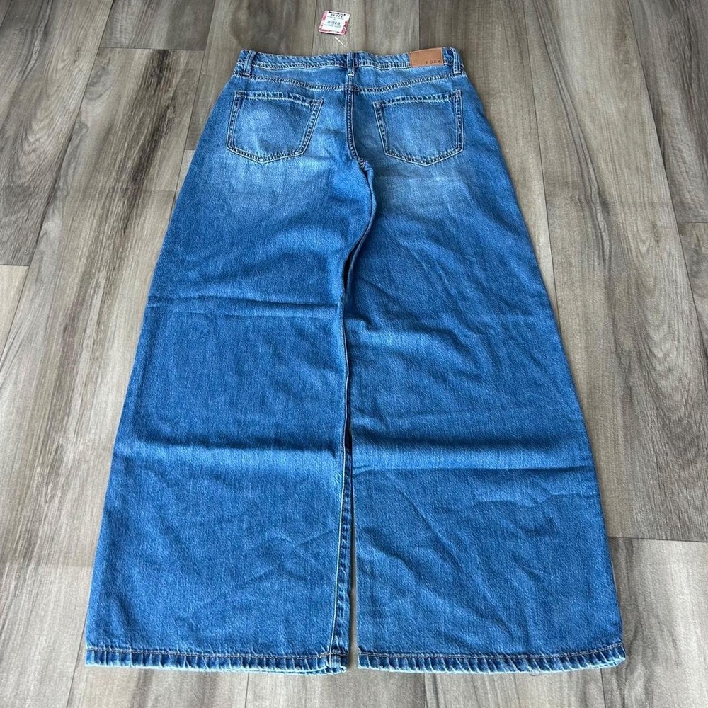 ROXY Baggy Wide Leg Blue Jeans Brand new with tags size 30/30 - Picture 2 of 8
